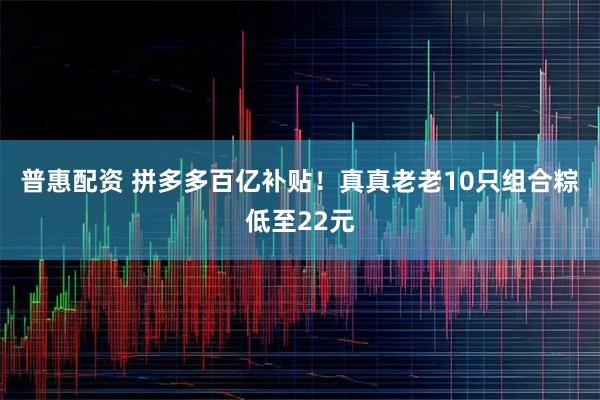 普惠配资 拼多多百亿补贴！真真老老10只组合粽低至22元