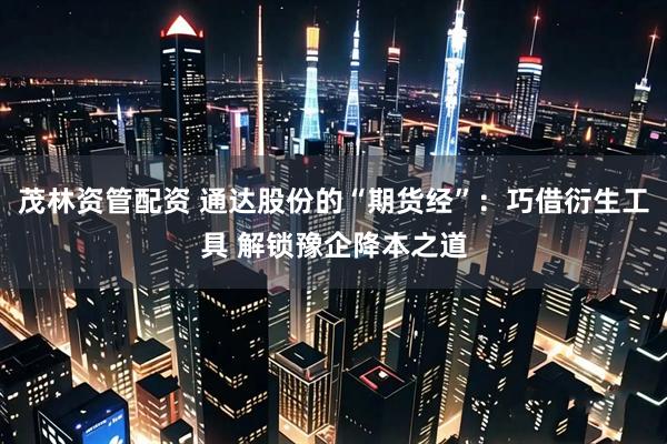 茂林资管配资 通达股份的“期货经”：巧借衍生工具 解锁豫企降本之道